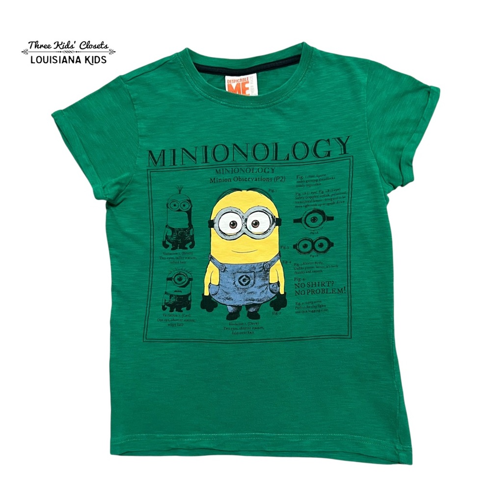 Next 7Y Despicable Me Minionology Minion Shirt